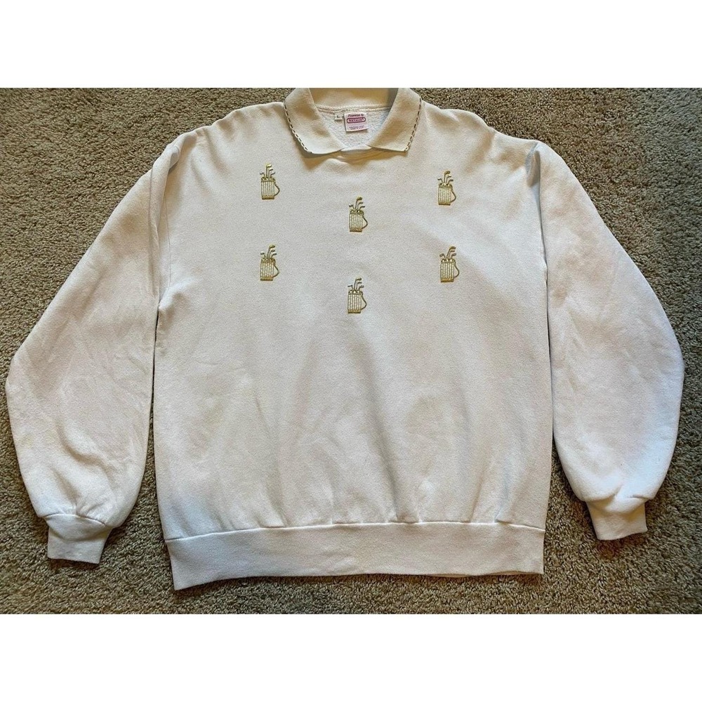 Sweatshirt Large Golf Bag Embroidered Bling Discoveries By Natalie Vintage sku44